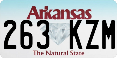 AR license plate 263KZM