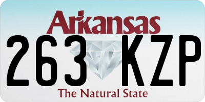 AR license plate 263KZP