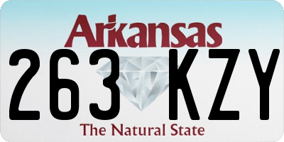 AR license plate 263KZY