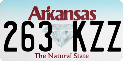 AR license plate 263KZZ