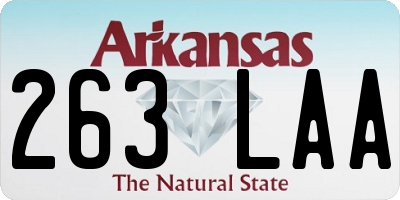AR license plate 263LAA