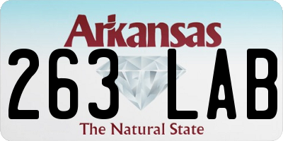 AR license plate 263LAB