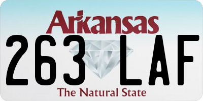 AR license plate 263LAF