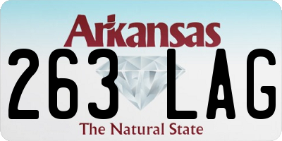 AR license plate 263LAG