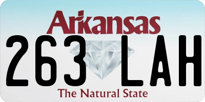 AR license plate 263LAH