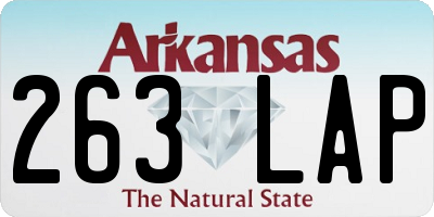 AR license plate 263LAP