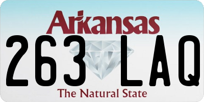 AR license plate 263LAQ