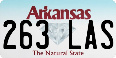 AR license plate 263LAS