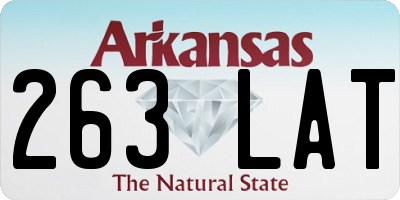 AR license plate 263LAT