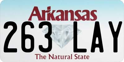 AR license plate 263LAY