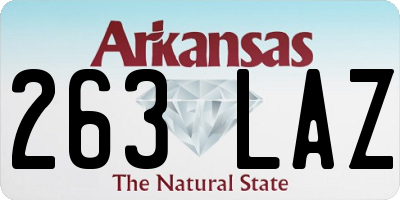 AR license plate 263LAZ