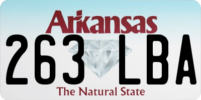 AR license plate 263LBA