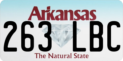 AR license plate 263LBC