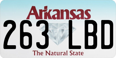 AR license plate 263LBD