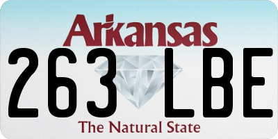 AR license plate 263LBE