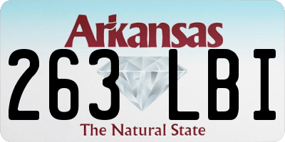 AR license plate 263LBI