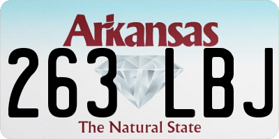 AR license plate 263LBJ