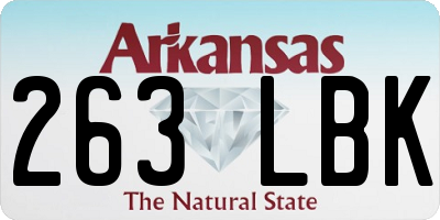 AR license plate 263LBK
