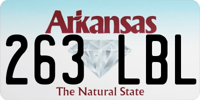 AR license plate 263LBL