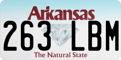 AR license plate 263LBM
