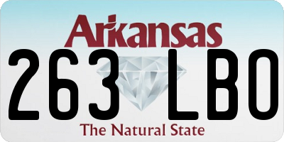 AR license plate 263LBO