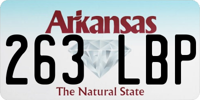 AR license plate 263LBP