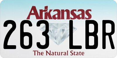 AR license plate 263LBR