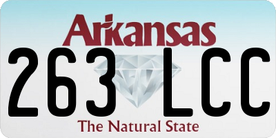 AR license plate 263LCC