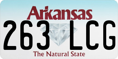 AR license plate 263LCG