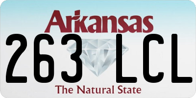 AR license plate 263LCL