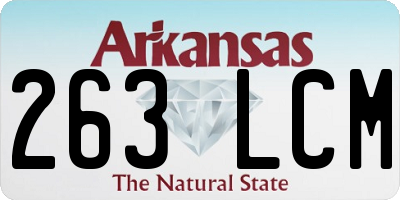 AR license plate 263LCM