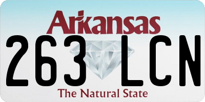 AR license plate 263LCN