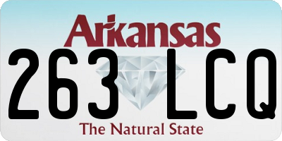 AR license plate 263LCQ
