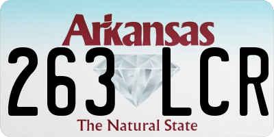 AR license plate 263LCR