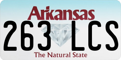 AR license plate 263LCS