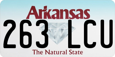 AR license plate 263LCU