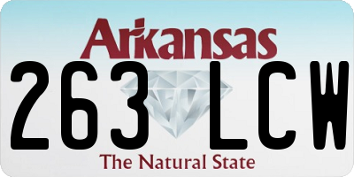 AR license plate 263LCW