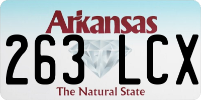 AR license plate 263LCX