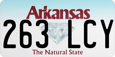 AR license plate 263LCY