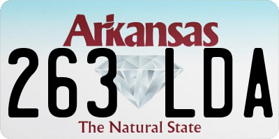 AR license plate 263LDA