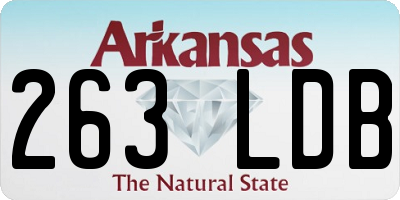 AR license plate 263LDB