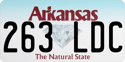 AR license plate 263LDC