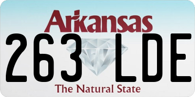 AR license plate 263LDE