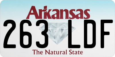 AR license plate 263LDF