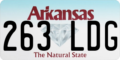 AR license plate 263LDG