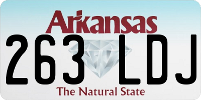 AR license plate 263LDJ