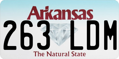 AR license plate 263LDM