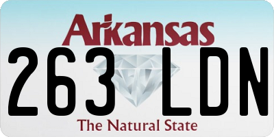 AR license plate 263LDN