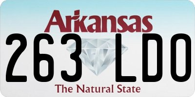 AR license plate 263LDO