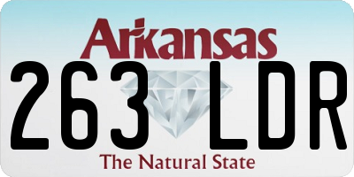 AR license plate 263LDR